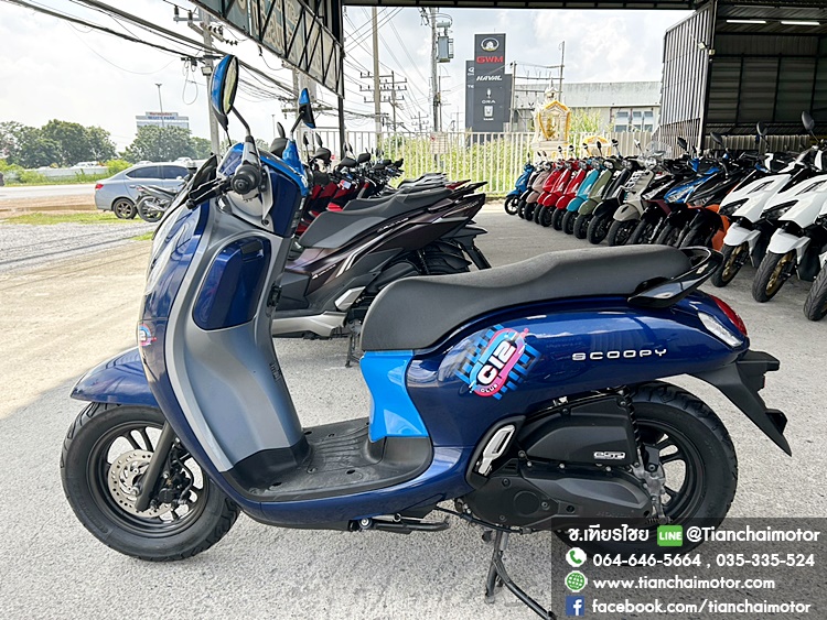 SCOOPY-I CLUB12 ปี 66 สีน้ำเงิน ตัวท็อป สมาร์ทคีย์ ชุดสีสวยเป๊ะ เครื่องแน่นๆ ขับขี่คล่องตัว ราคา 42,900