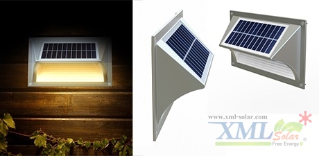 ไฟบันไดโซล่าเซลล์ ทรงสี่เหลี่ยม 5 SMD LED