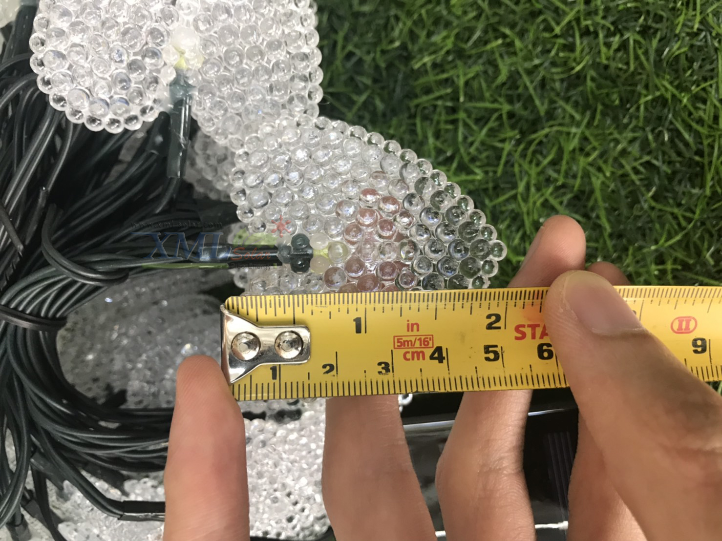 ไฟกระพริบโซล่าเซลล์ ทรงหัวใจ 50 ดวง (เเสง : หลากสี)