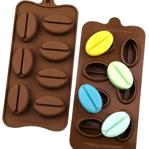 โมล(mold) แม่พิมพ์ซิลิโคน ทำวุ้น ขนม สบู่ งานdiy รูปเมล็ดกาแฟ 7 ช่อง (พิมพ์ได้ทรง ไม่ยุบ)