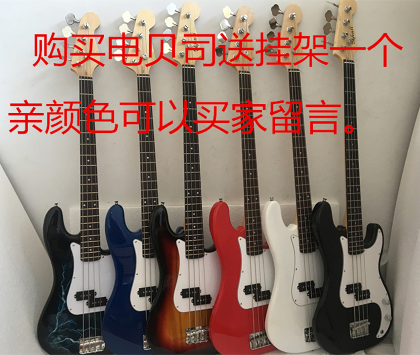 FenderStyle precision Bass สี ดำ,ซันเบิร์ส,เนื้อไม้