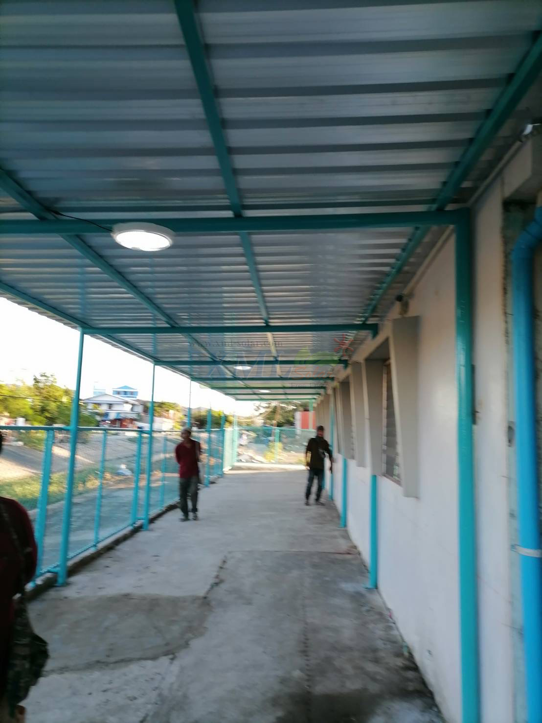 โคมไฟซาลาเปาโซล่าเซลล์ ติดเพดาน-ผนัง รุ่น 300W.+300W. (แสงขาว)( 2 โคม )