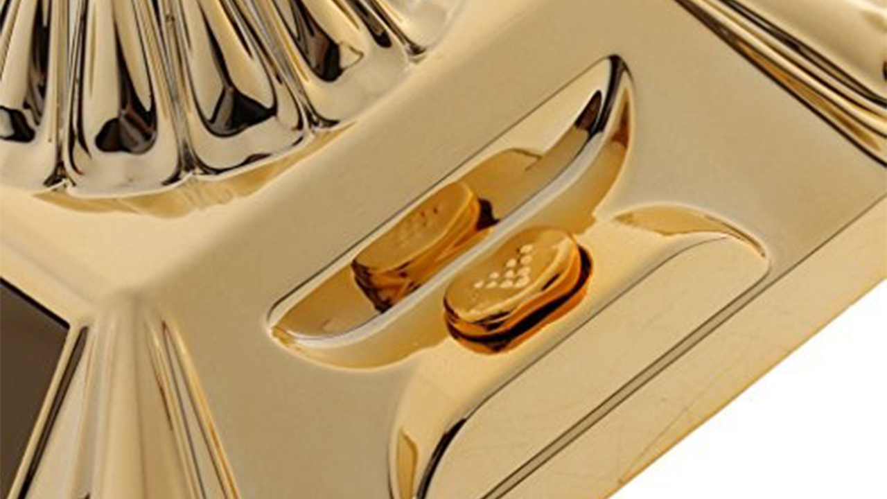 เเท่นโชว์สินค้าหมุนได้ พลังเเสงอาทิตย์ (รุ่น สีทอง)