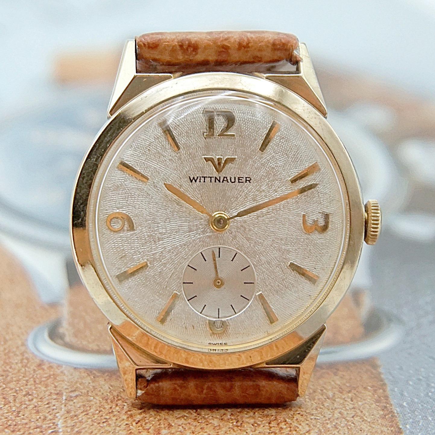 นาฬิกาเก่า WITTNAUER BY LONGINES ไขลานสองเข็มครึ่ง