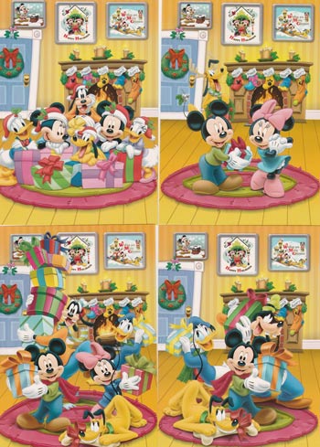 Postcard Mickey Happy Holidays 16 ใบ