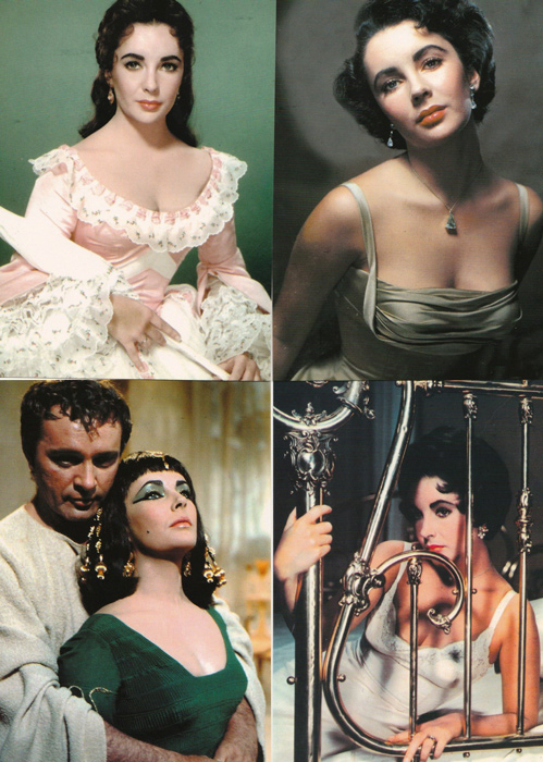โปสการ์ด Elizabeth Taylor ภาพสี 16 ใบ