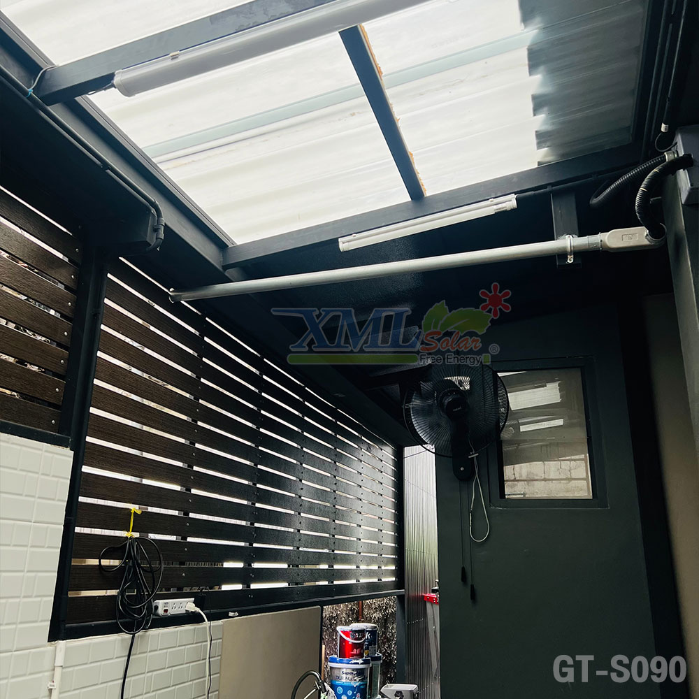 โคมไฟโซล่าเซลล์ ติดเพดาน รุ่นหลอดยาว Series GT (แสง : ขาว)