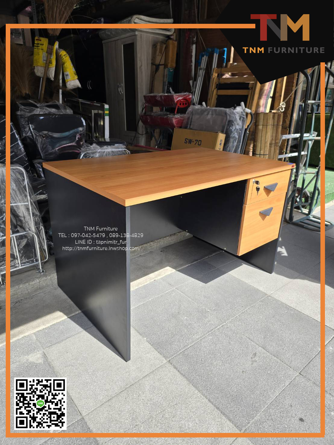 โต๊ะสำนักงาน 120cm.(ลึก75cm.) ST12075A