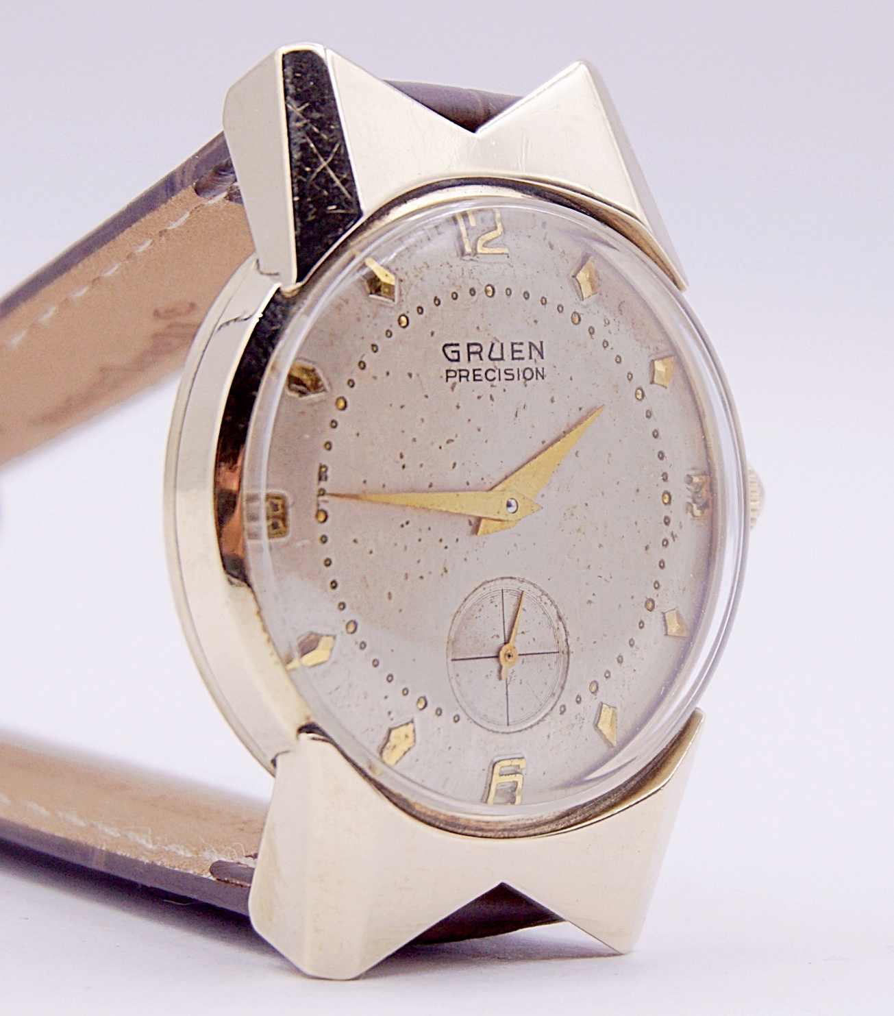 นาฬิกาเก่า GRUEN ไขลานสองเข็มครึ่ง