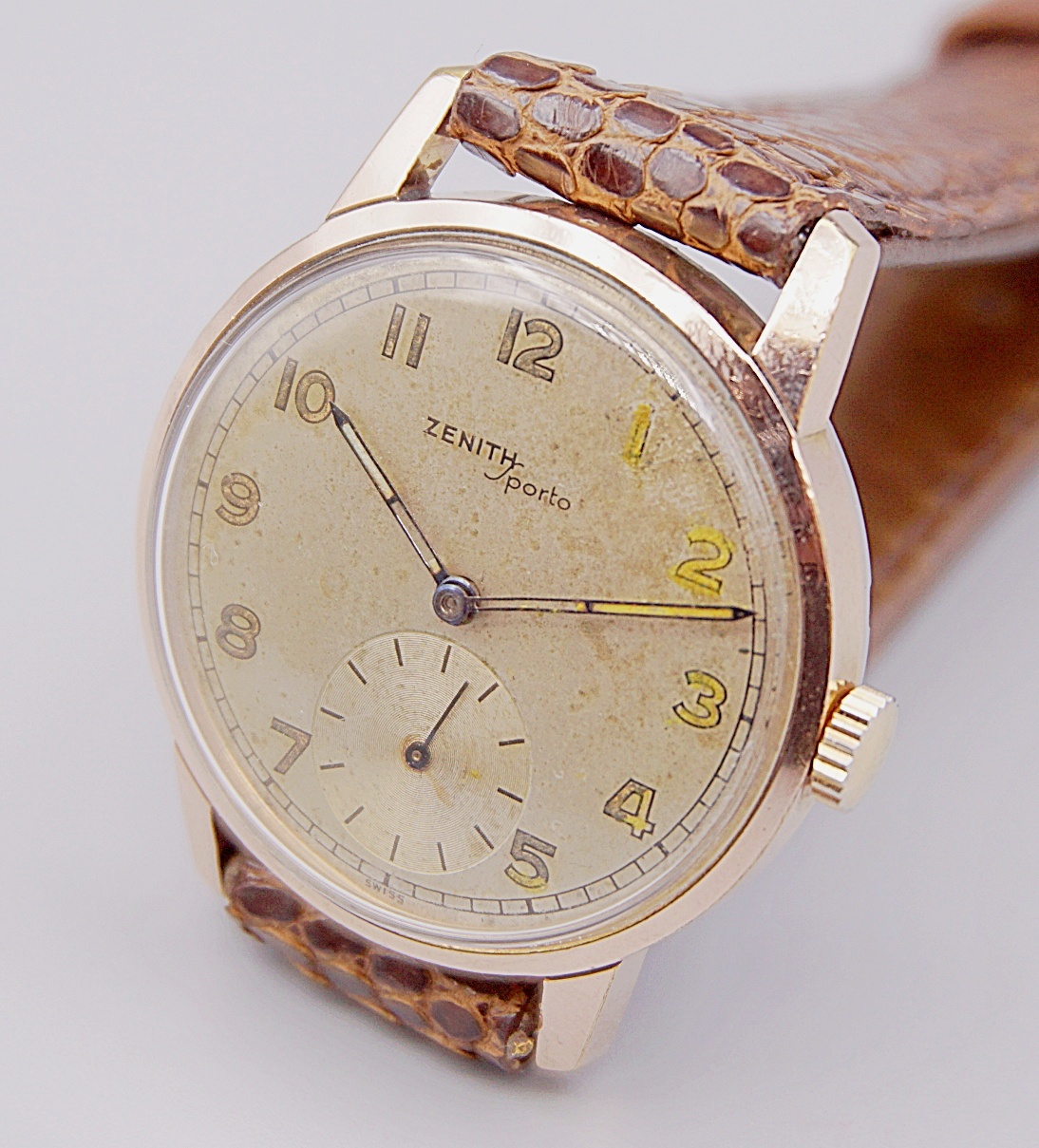 นาฬิกาเก่า ZENITH ไขลานสองเข็มครึ่ง