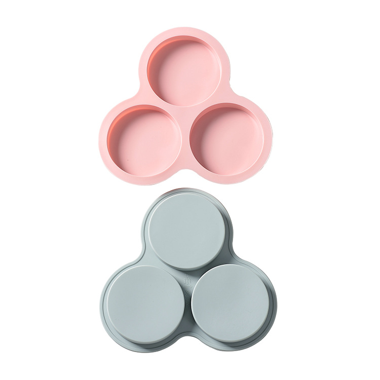 โมล(Mold) แม่พิมพ์ซิลิโคน ทำวุ้น ขนม สบู่ งานdiy ทรงกลม 3 ช่อง ( G.)