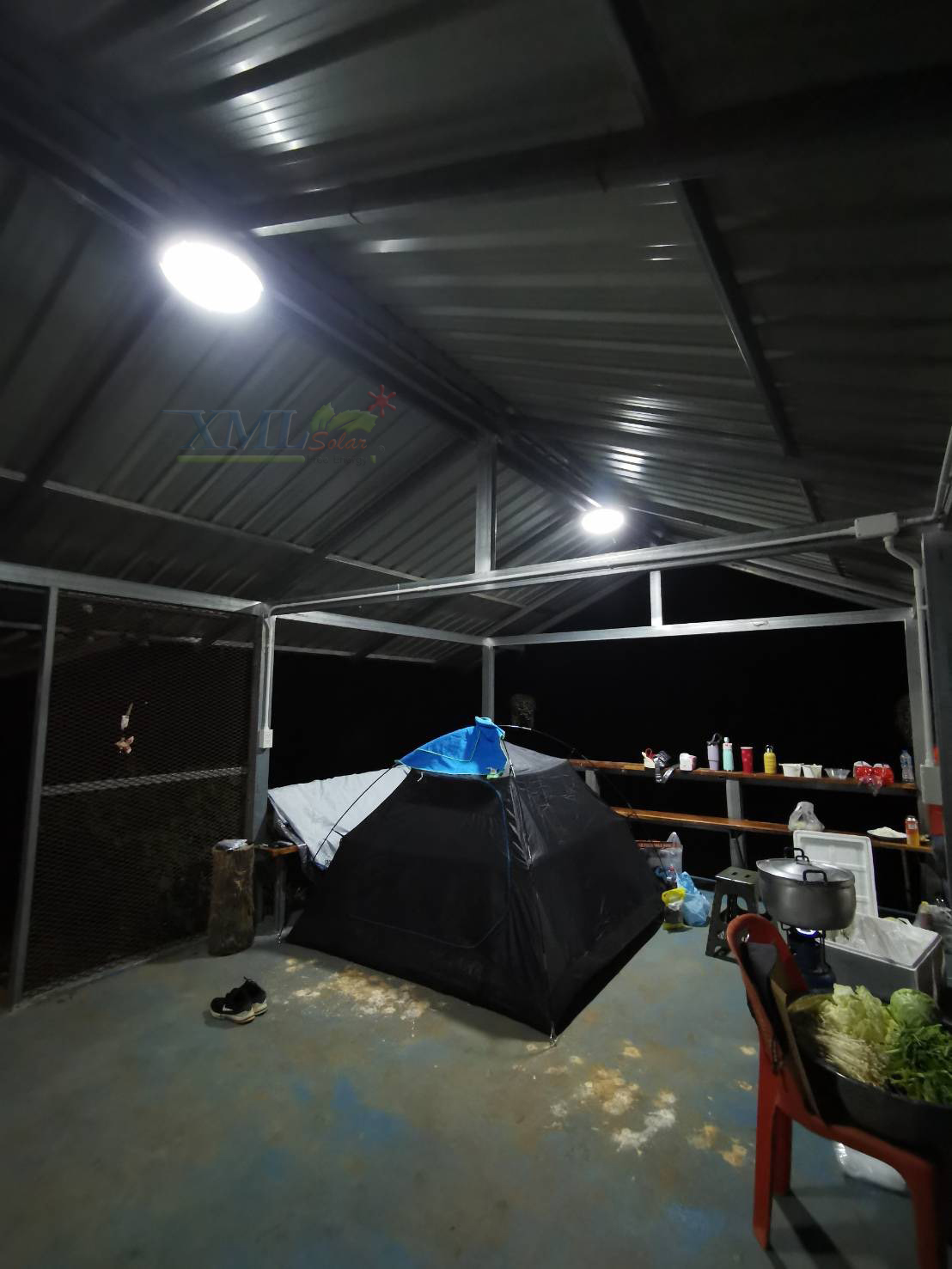 โคมไฟซาลาเปาโซล่าเซลล์ ติดเพดาน-ผนัง รุ่น 200W. (แสงขาว)