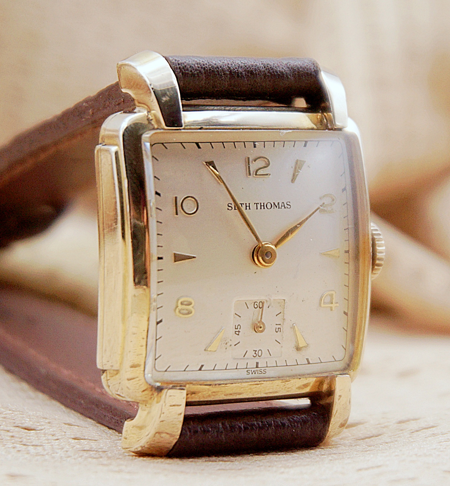 นาฬิกาเก่า SETH THOMAS ไขลานสองเข็มครึ่ง