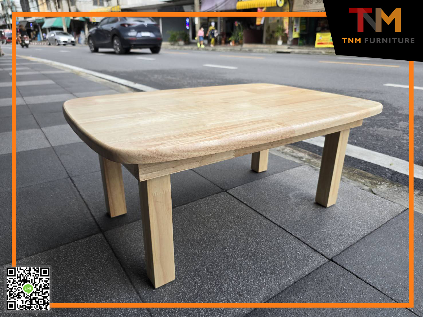 โต๊ะพับญี่ปุ่น ไม้ยางพารา