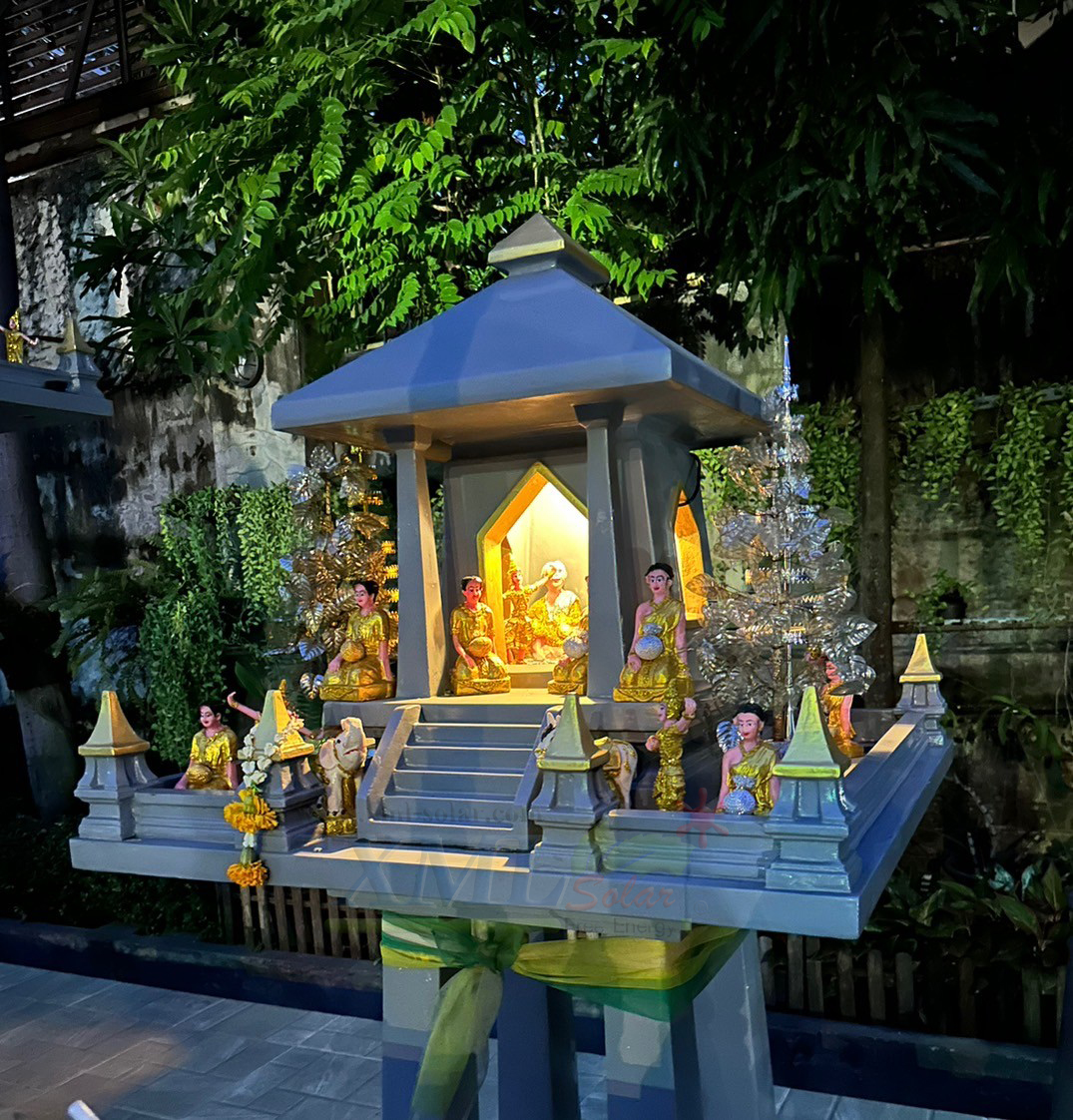 โคมไฟโซล่าเซลล์ ติดเพดาน รุ่นตาข่ายดำ Loft style (แสง เหลืองวอมไวท์)