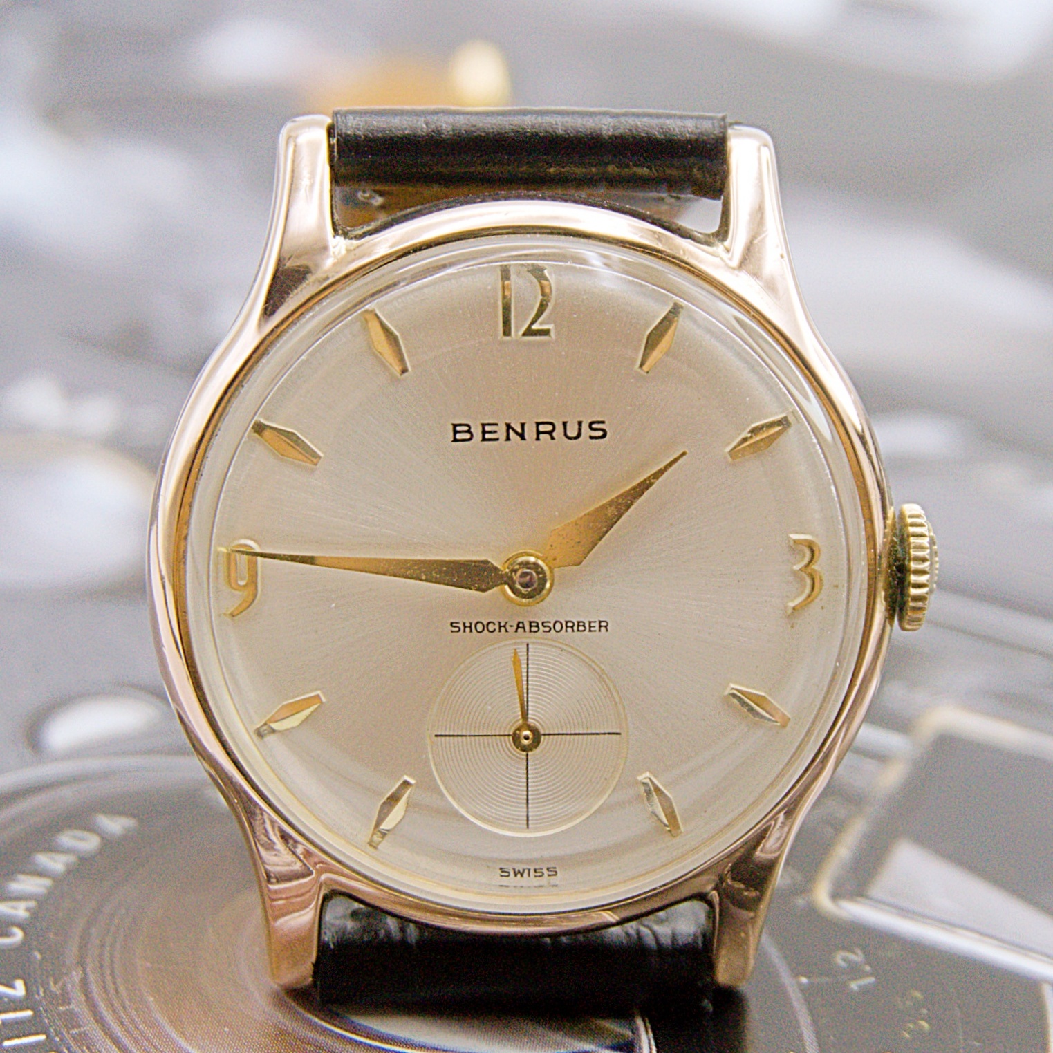 นาฬิกาเก่า BENRUS ไขลานสองเข็มครึ่ง