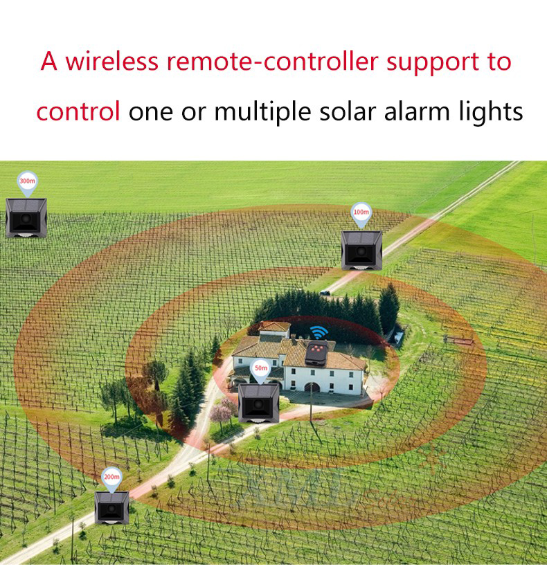 สัญญาณกันขโมย (Alarm) โซล่าเซลล์ รุ่นใหม่ + Remote