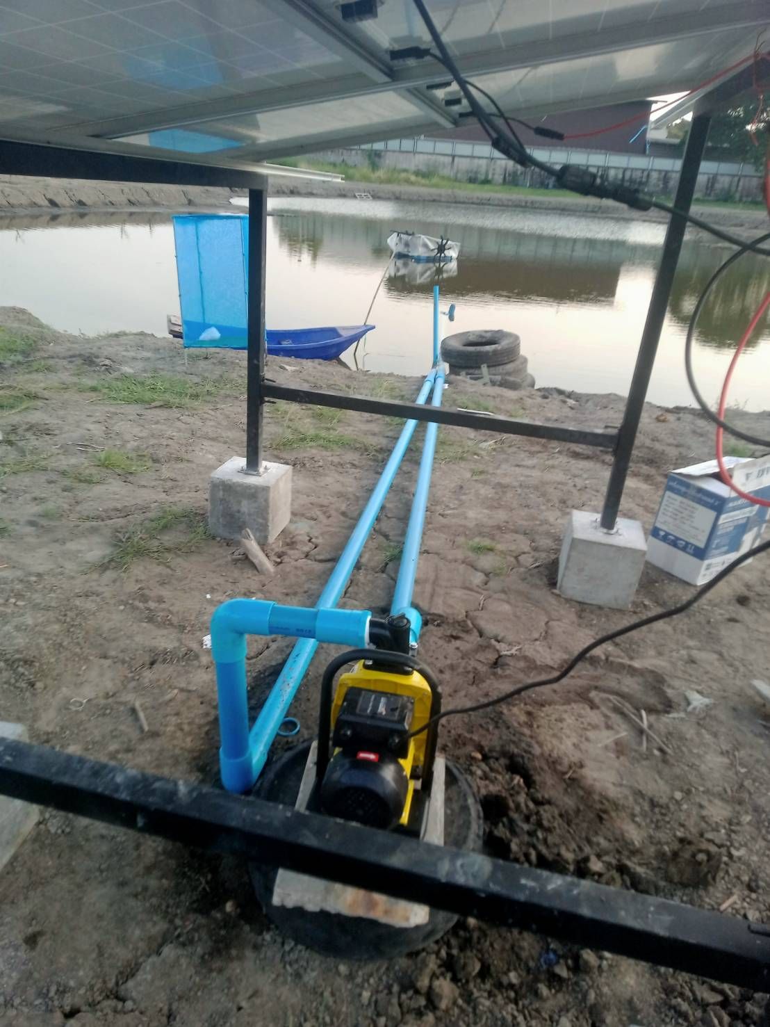 เครื่องสูบน้ำโซล่าเซลล์ (โข่งใหญ่) 750W / 72V. + เเผงโซล่าเซลล์ 450w (2 เเผง)