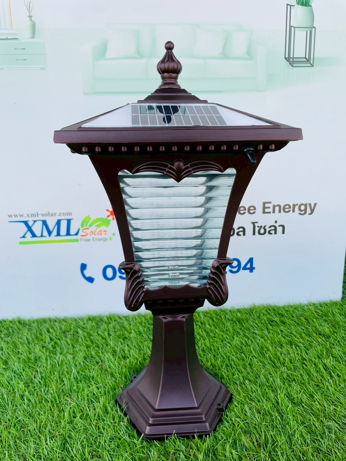 ไฟหัวเสาโซล่าเซลล์ รุ่น TZ-11719 (เปิดได้ 2 แสง)