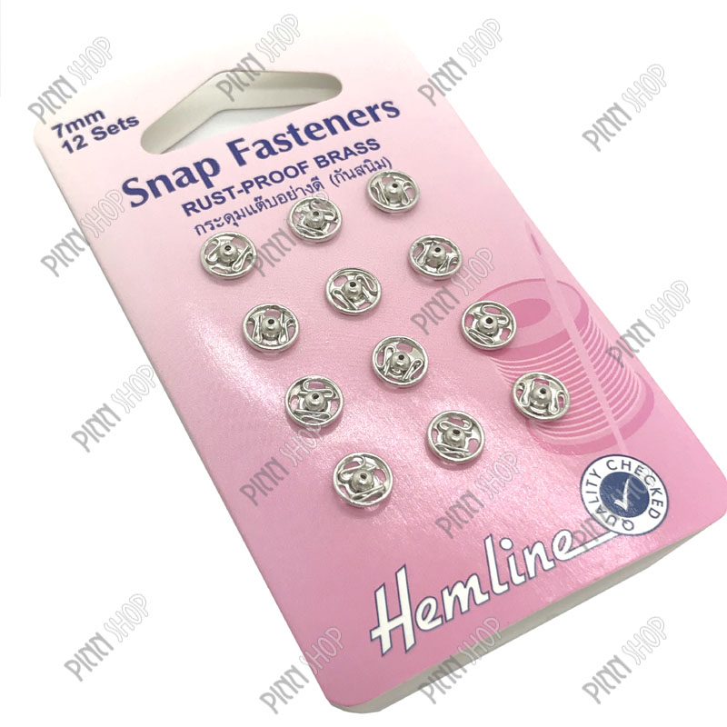 กระดุมแต๊บสีเงิน ขนาด 7 มม.