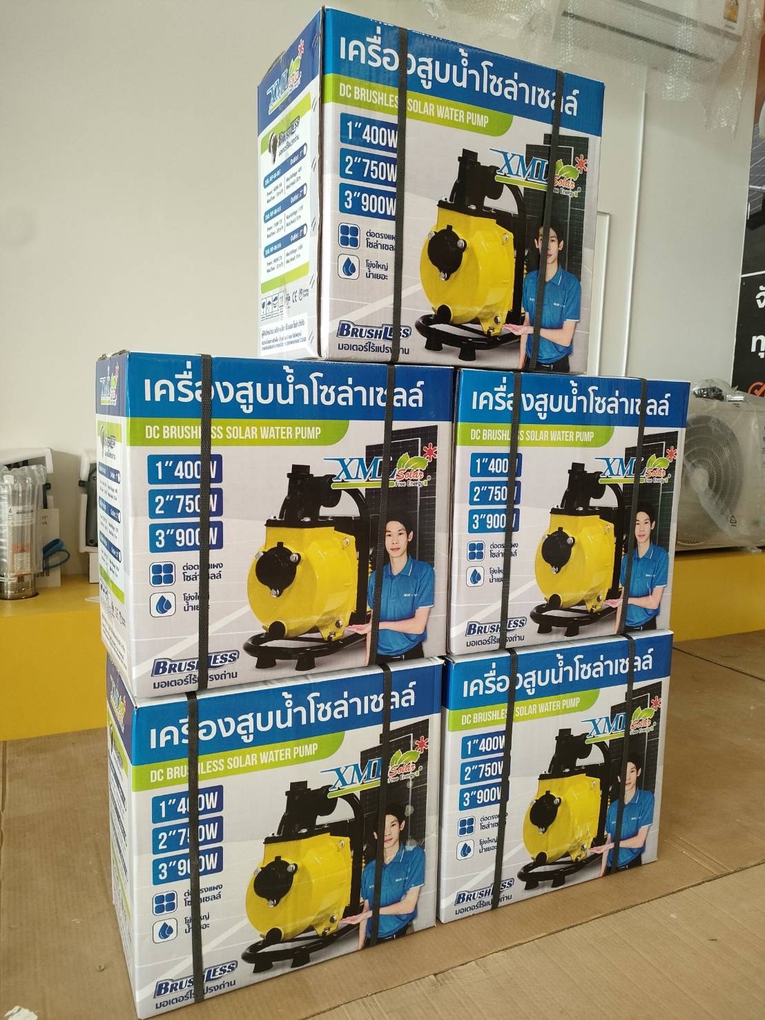 เครื่องสูบน้ำโซล่าเซลล์ (โข่งใหญ่) 400W / 48V. + เเผงโซล่าเซลล์ 580w
