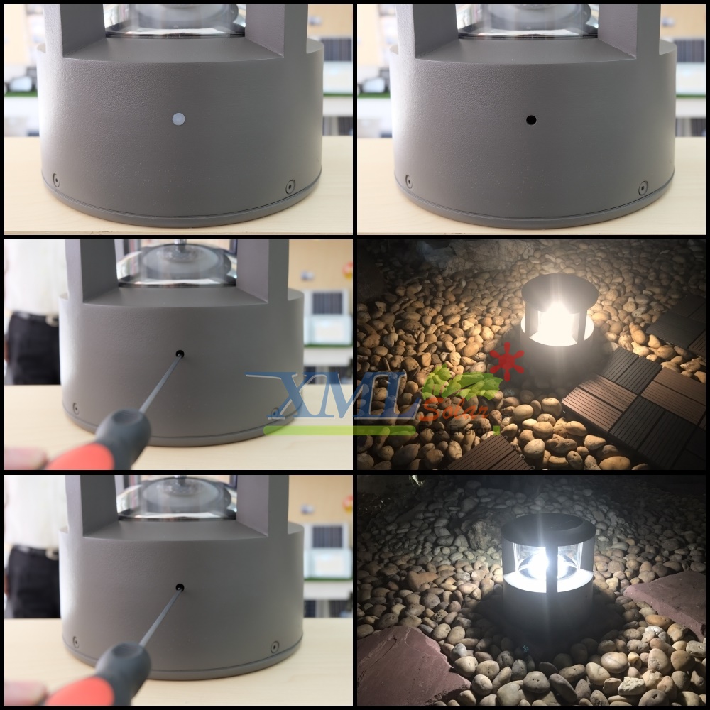 โคมไฟสนามโซล่าเซลล์ ทรง Modern (24 cm.)