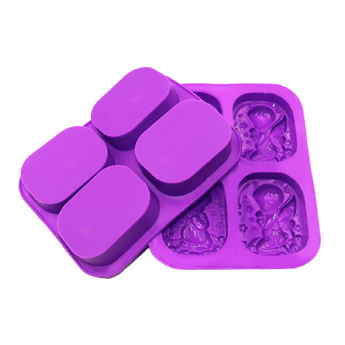 แม่พิมพ์ซิลิโคน พิมพ์สบู่ พิมพ์วุ้น พิมพ์ขนม รูปเทวดา นางฟ้า 4 ช่อง (น้ำหนักสบู่ : 70 G.)
