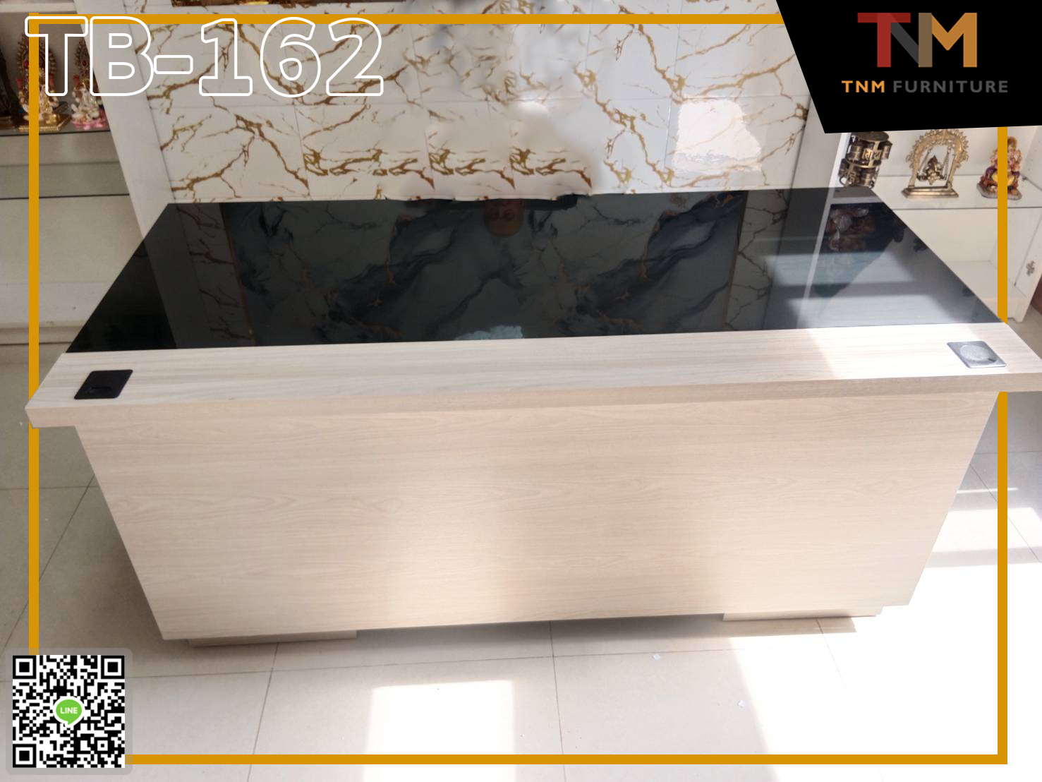 โต๊ะทำงานหน้ากระจก 160cm. (TB-162)