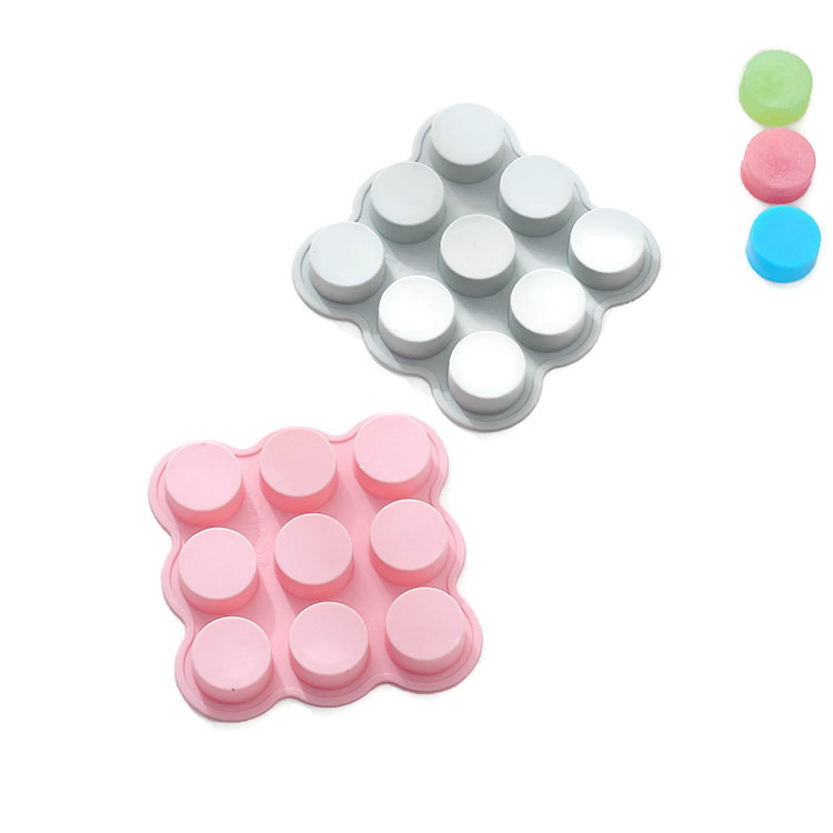 โมล(Mold) แม่พิมพ์ซิลิโคน ทำวุ้น ขนม สบู่ งานdiy ทรงกลม 9 ช่อง (25 G.)
