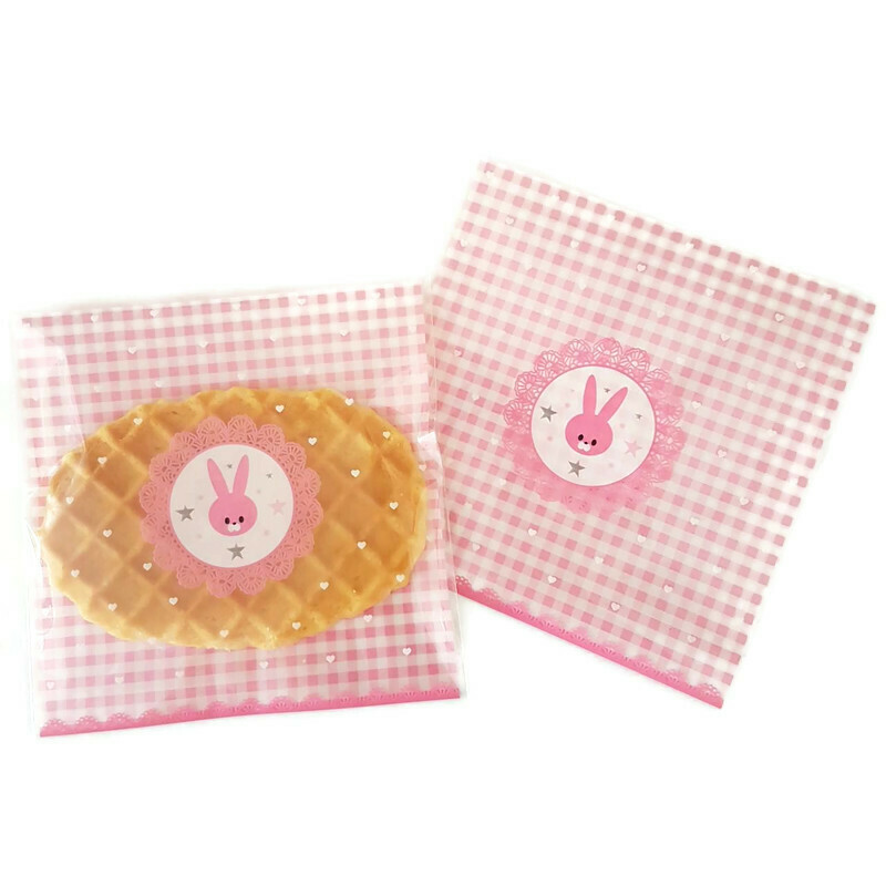 ถุงคุกกี้ เบเกอรี่ ขนม แบบมีเทปกาว 95-100 ใบ/แพ็ค (10*10+3 cm.)