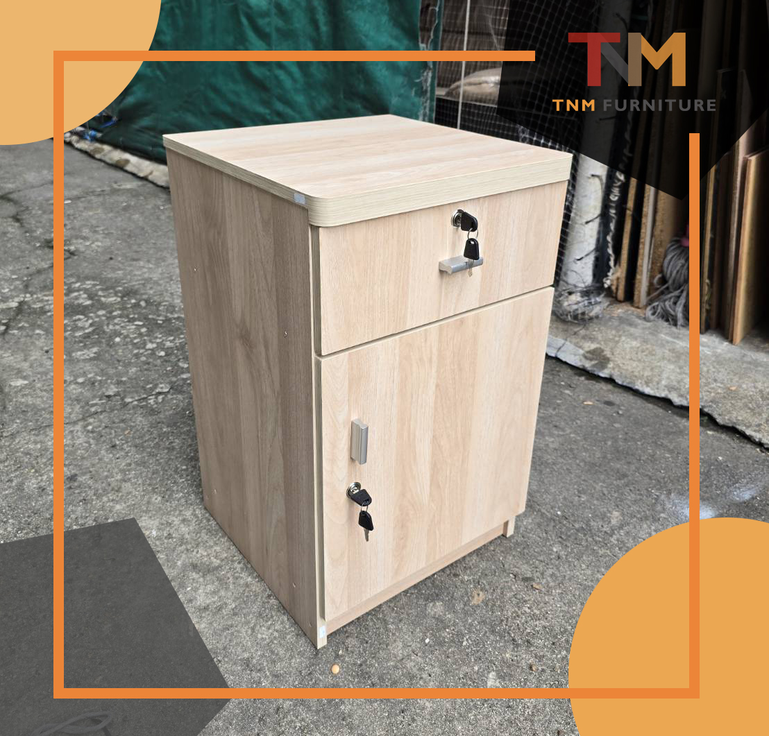 ตู้ลิ้นชักข้างเตียงเอนกประสงค์ 1บานเปิด มีกุญแจ