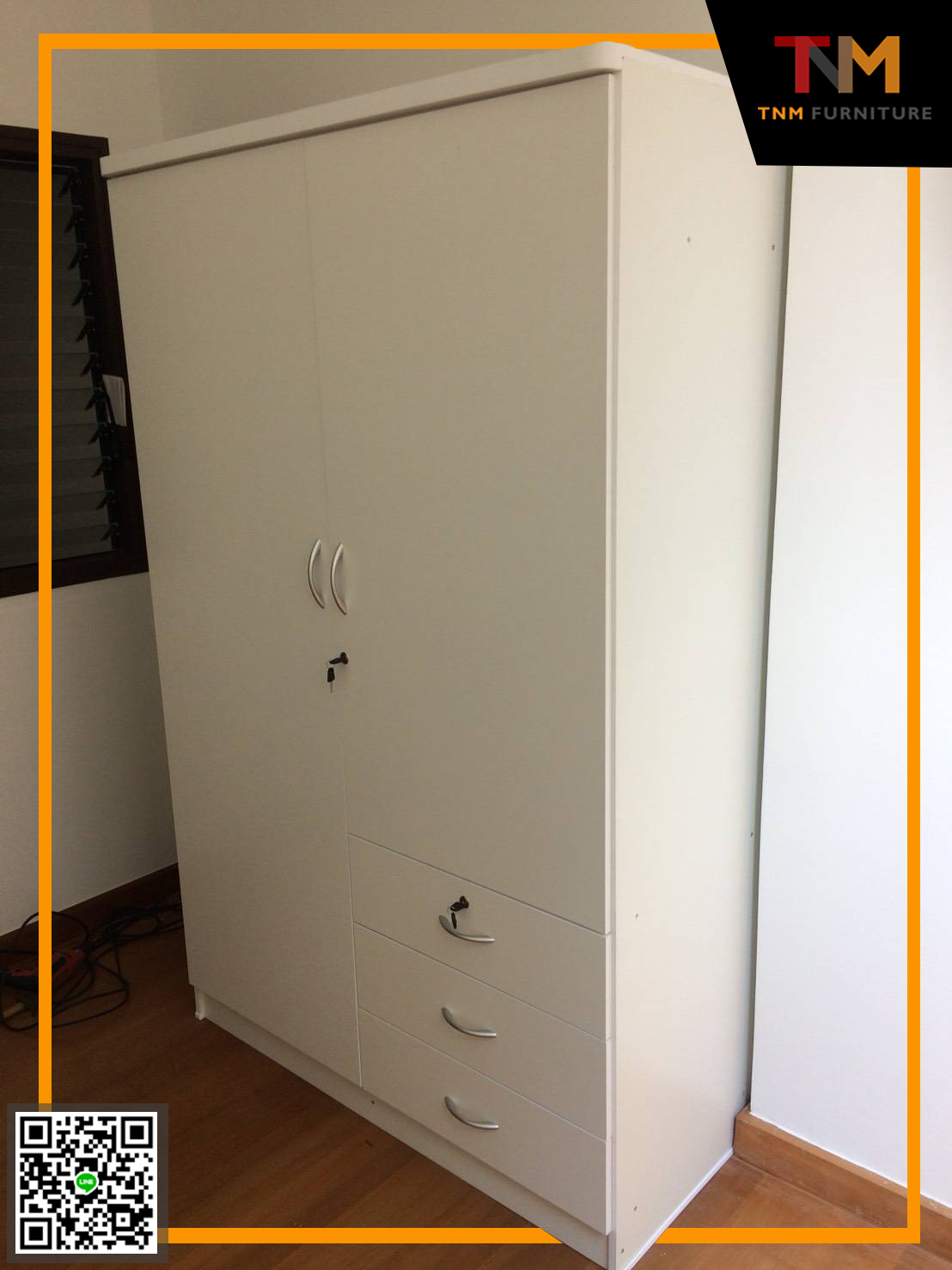 ตู้เสื้อผ้า 4ฟุต 3ลิ้นชัก (Standard Series)