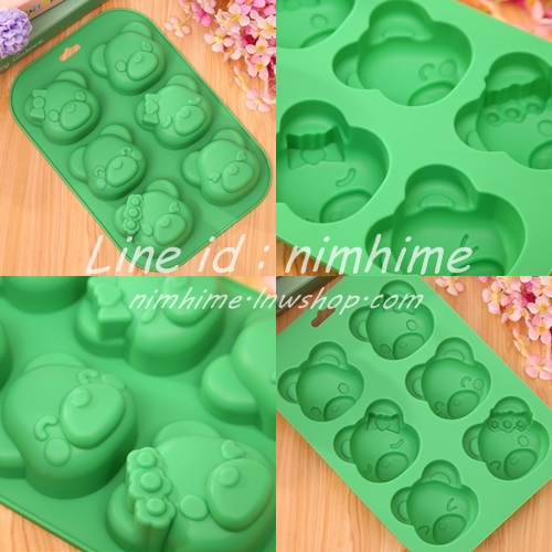 แม่พิมพ์ซิลิโคนfood grade วุ้น สบู่ เต้าหู้เย็น ฯลฯ แฟนซี ลายหมี 6 feeling