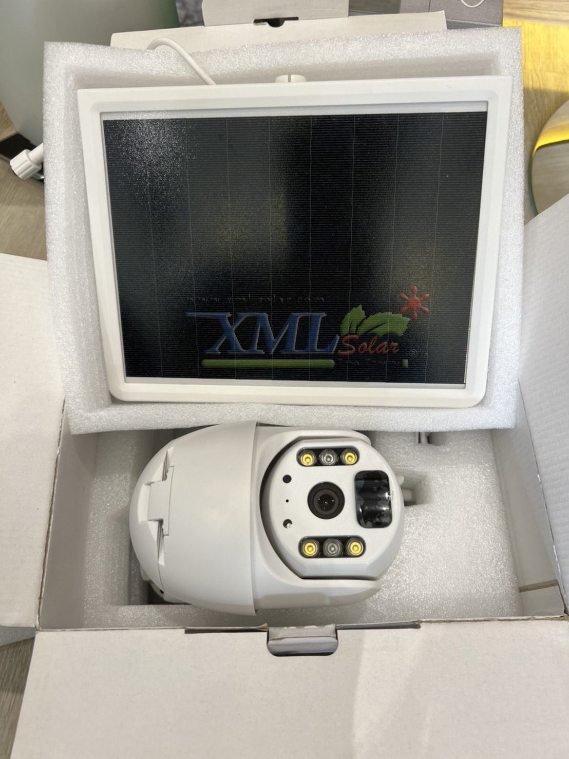 กล้องวงจรปิดโซล่าเซลล์ รุ่นหมุนรอบทิศ (ระบบ WIFI) Full HD Camera (1080P)