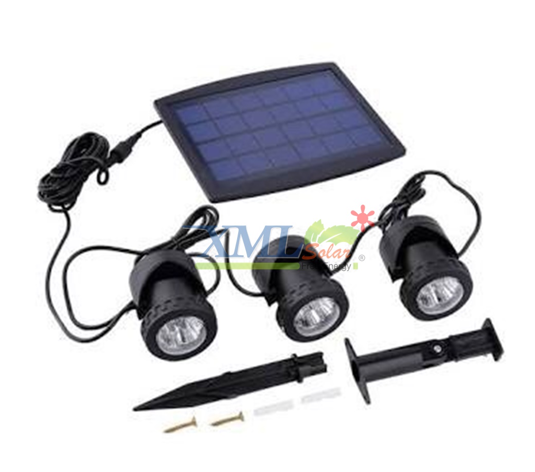 ไฟโซล่าเซลล์ส่องใต้น้ำ 18 LED รุ่น 3 หัว