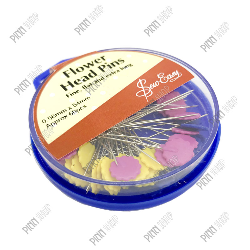เข็มหมุดหัวแบนรูปดอกไม้