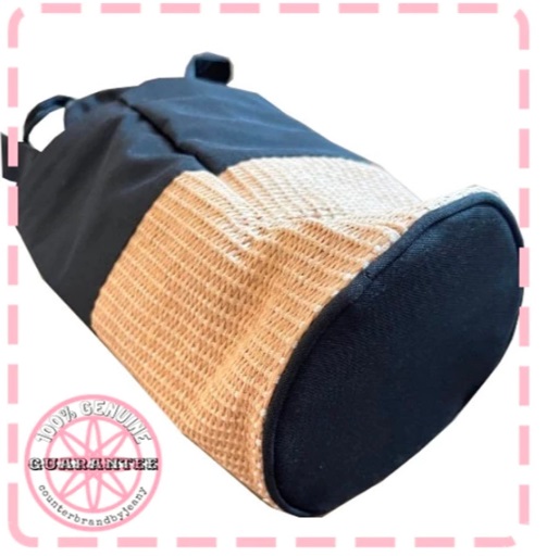 KIEHL'S Black Straw Bucket Bag กระเป๋าสะพายข้าง สะพายพาดลำตัว Cross Body Bag (พร้อมส่ง)