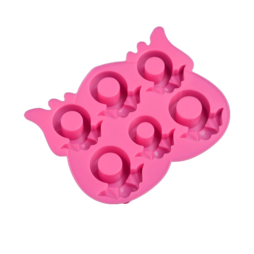 แม่พิมพ์ซิลิโคน พิมพ์สบู่ พิมพ์วุ้น พิมพ์ขนม ลายแหวน รูปหัวใจ (ไซส์เล็ก) 6 ช่อง