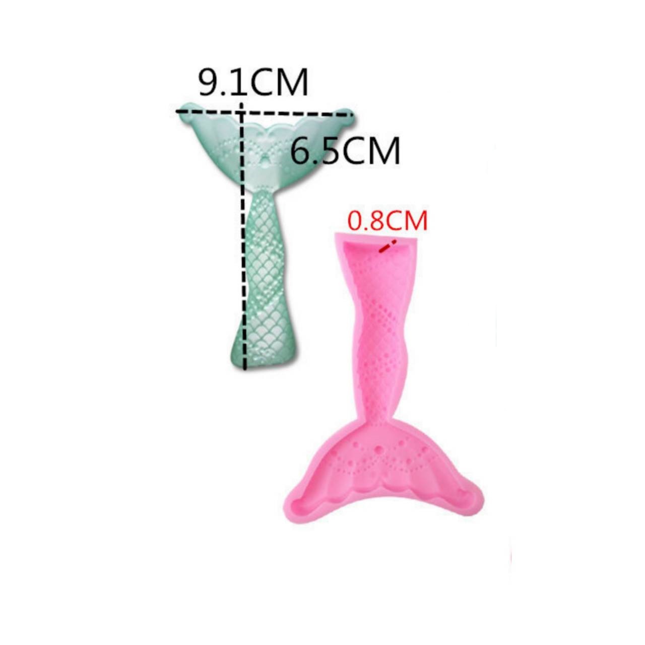 ซิลิโคนสำหรับทำฟองดองท์ กัมเพส รูปหางนางเงือก (กลาง)