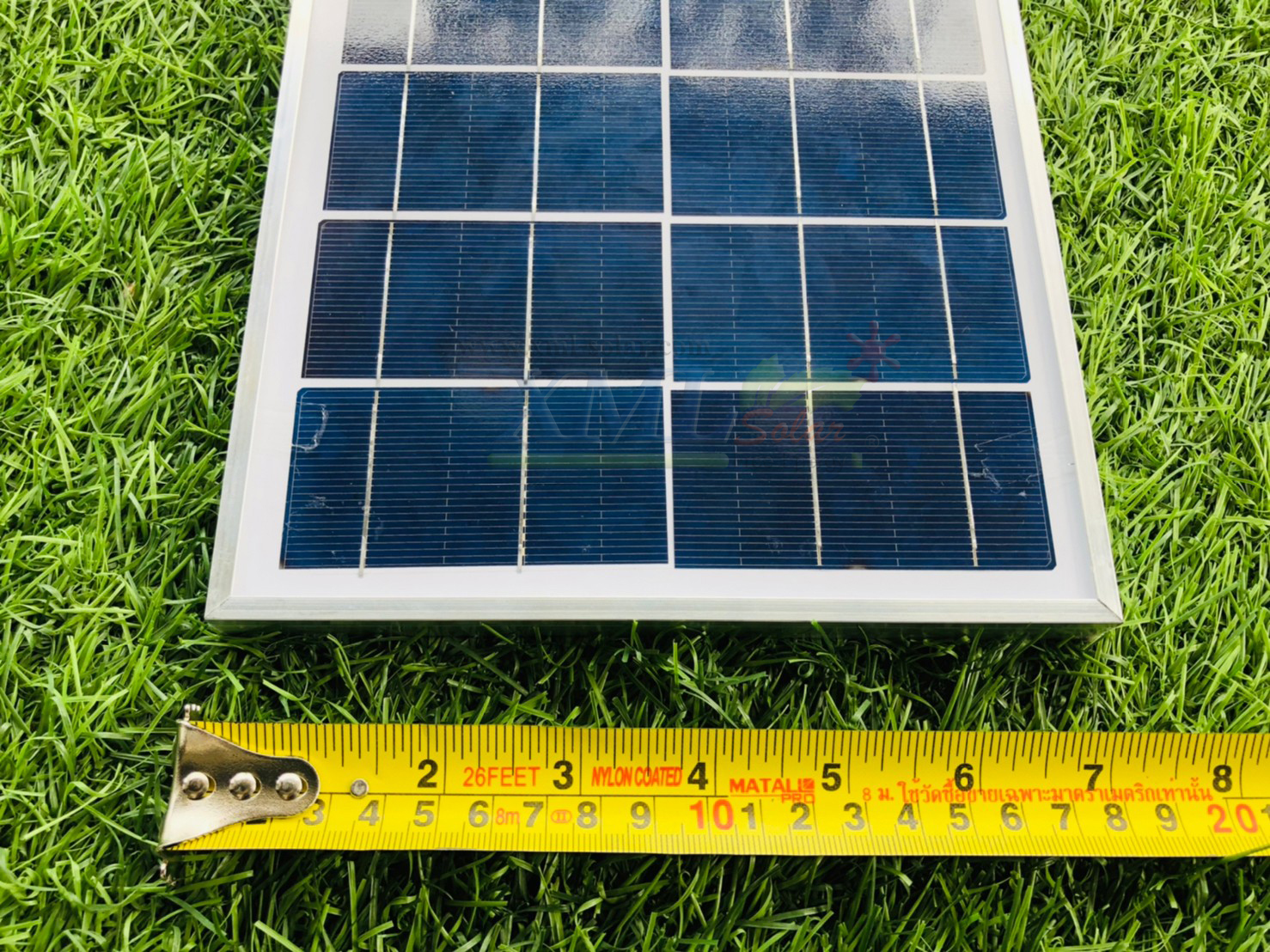 โคมไฟตุ้มโซล่าเซลล์ แบล็คไลท์ 150w. (แสงล่อแมลง)(แสงสีฟ้าน้ำทะเล)