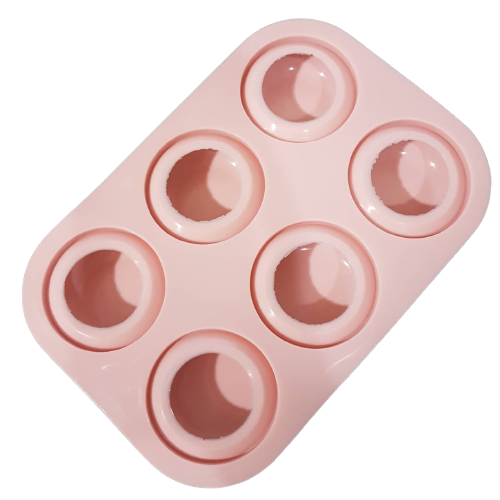 โมล(mold) แม่พิมพ์ซิลิโคน ทำวุ้น ขนม สบู่ งานdiy ทรงกลม 6 ช่อง (50 G.)