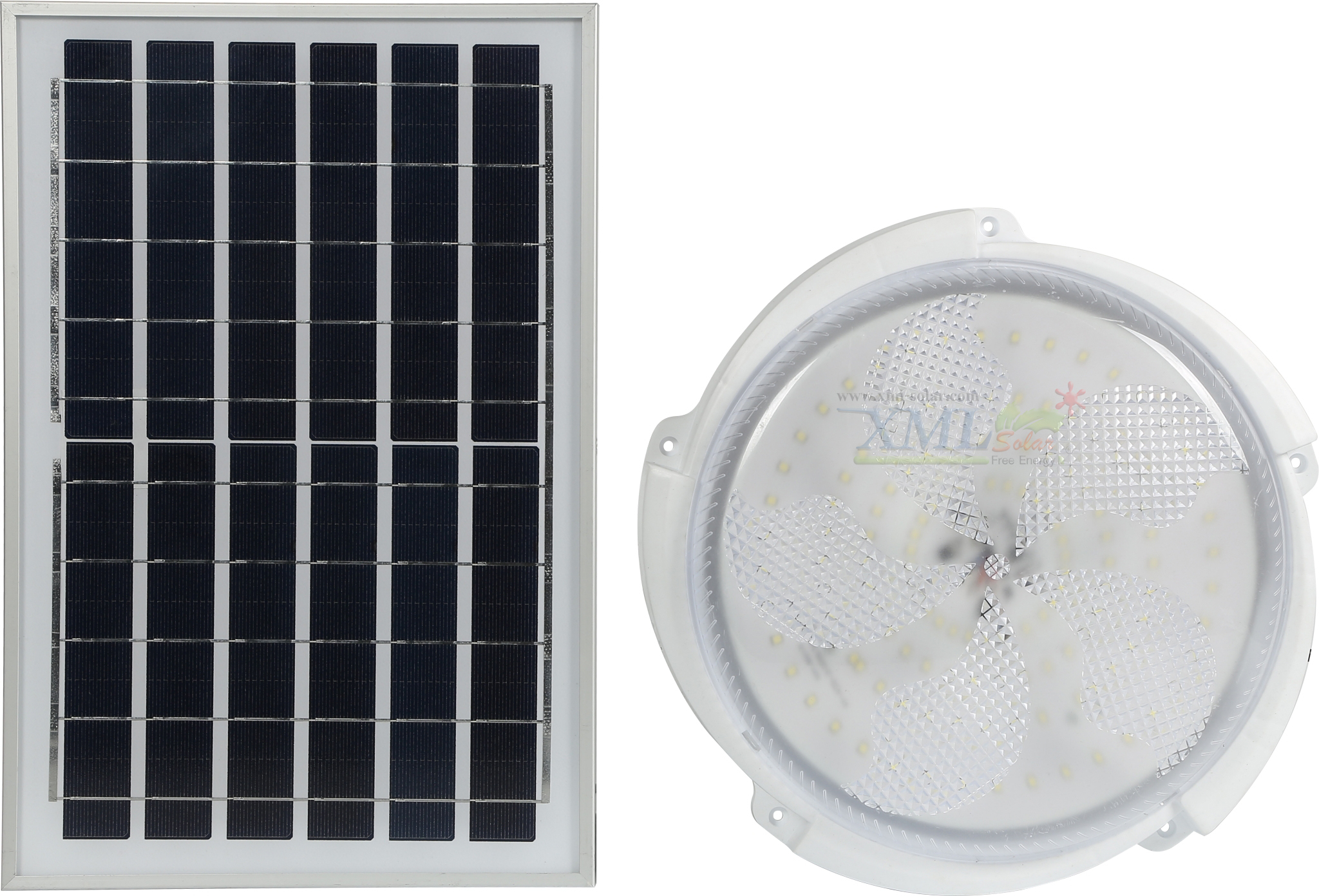 โคมไฟซาลาเปาโซล่าเซลล์ ติดเพดาน-ผนัง รุ่น 80W. (แสงขาว)