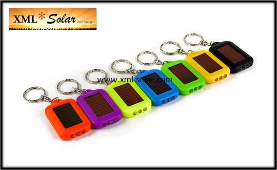 พวงกุญแจไฟฉายโซล่าเซลล์ 3 LED (คละสี ได้รับ 1 ชิ้น)