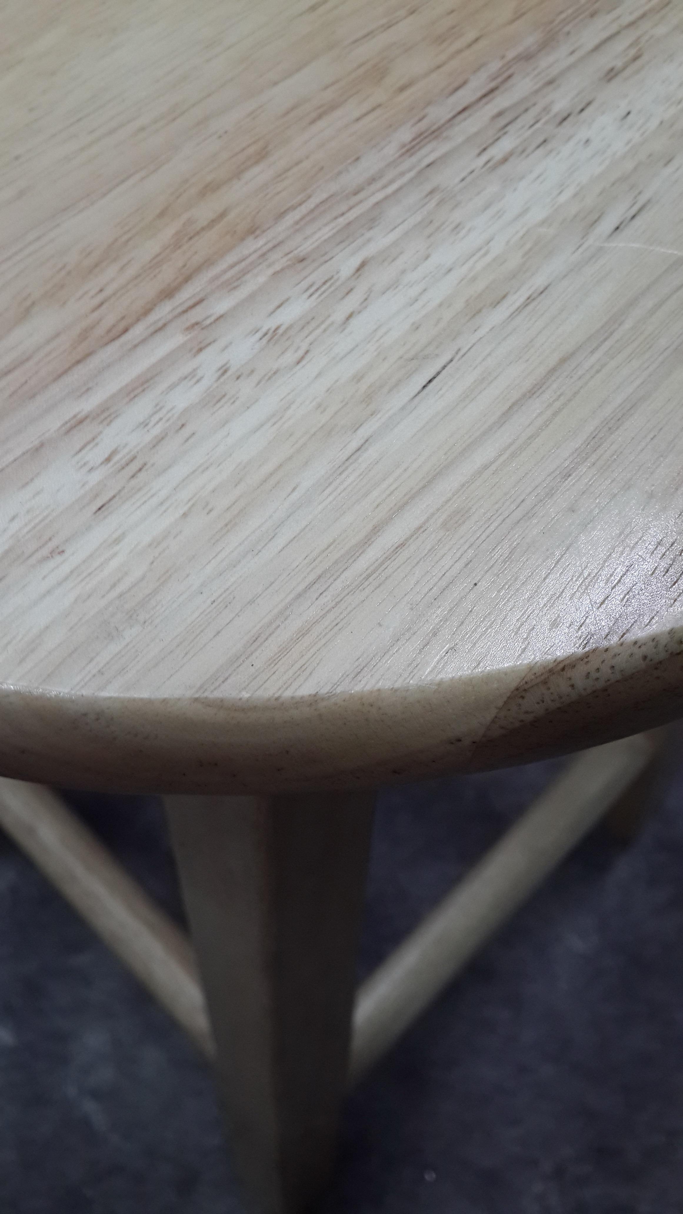 เก้าอี้ไม้ยางพารม หัวกลม 18นิ้ว