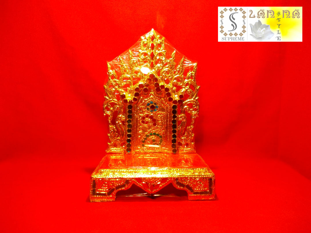 แท่นพระพม่าทรงสูง 7 นิ้วเหมาะสำหรับวางพระฐานขนาดไม่เกิน 5 นิ้ว รหัส0107
