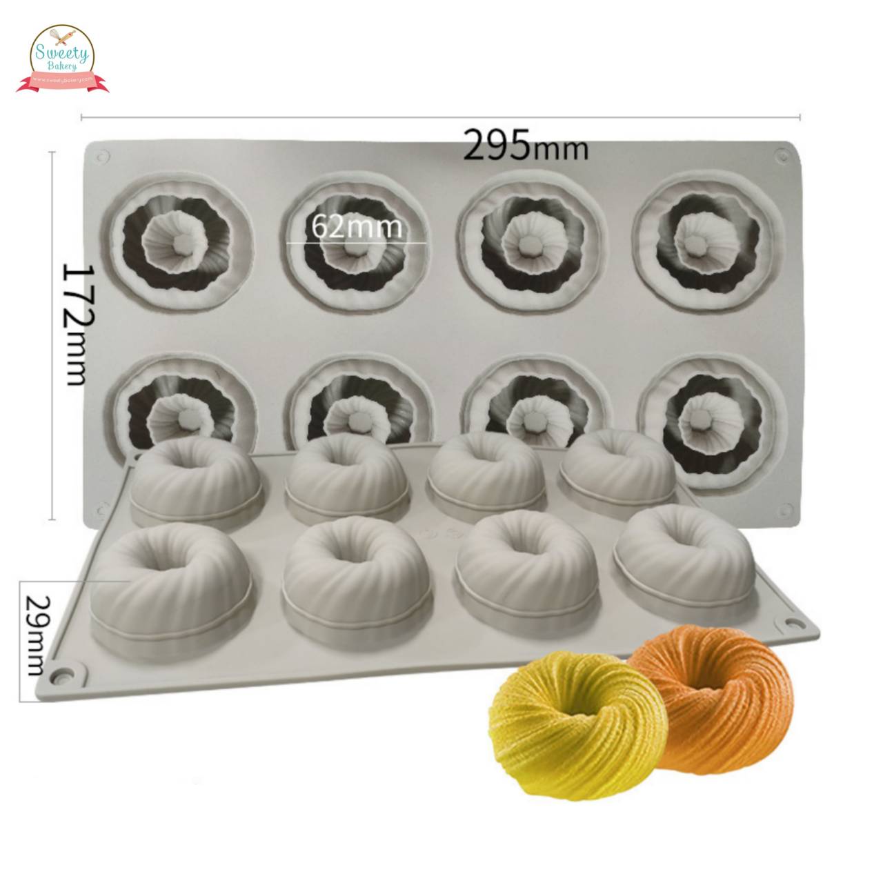 แม่พิมพ์ซิลิโคน พิมพ์สบู่ พิมพ์วุ้น พิมพ์ขนม รูปม้วนด้าย