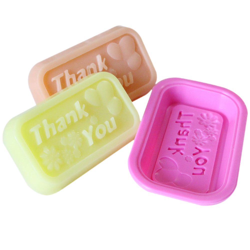 โมล(Mold) แม่พิมพ์ซิลิโคน ทำวุ้น ขนม สบู่ งานdiy รูป thank you (30 G.) (6 ชิ้น/แพ็ค)