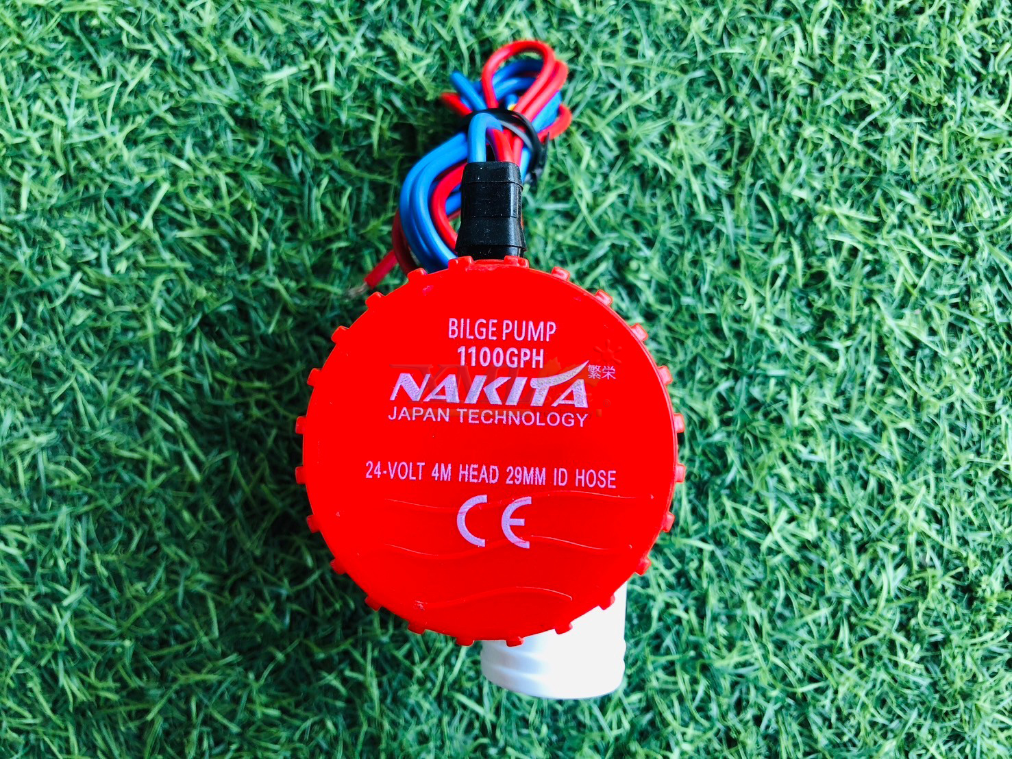 ปั๊ม DC 24 V (ปั๊มสีน้ำเงินเเดง) พร้อม เเผงโซล่าเซลล์ โค้งงอได้ 120W