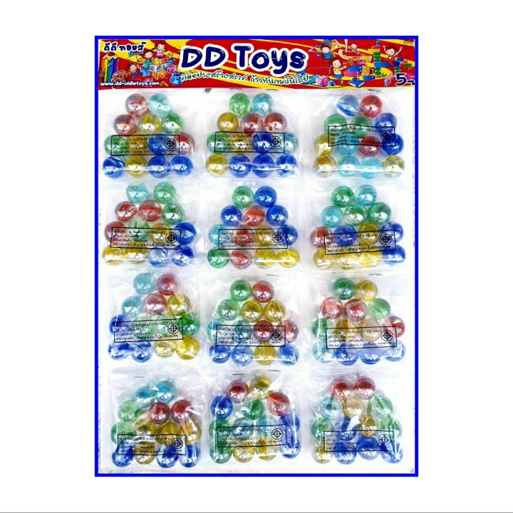 ลูกแก้ว ชนิด แผง ขนาด 16มิล บรรจุ 1แผง/12ถุง มีหลายแบบให้เลือก