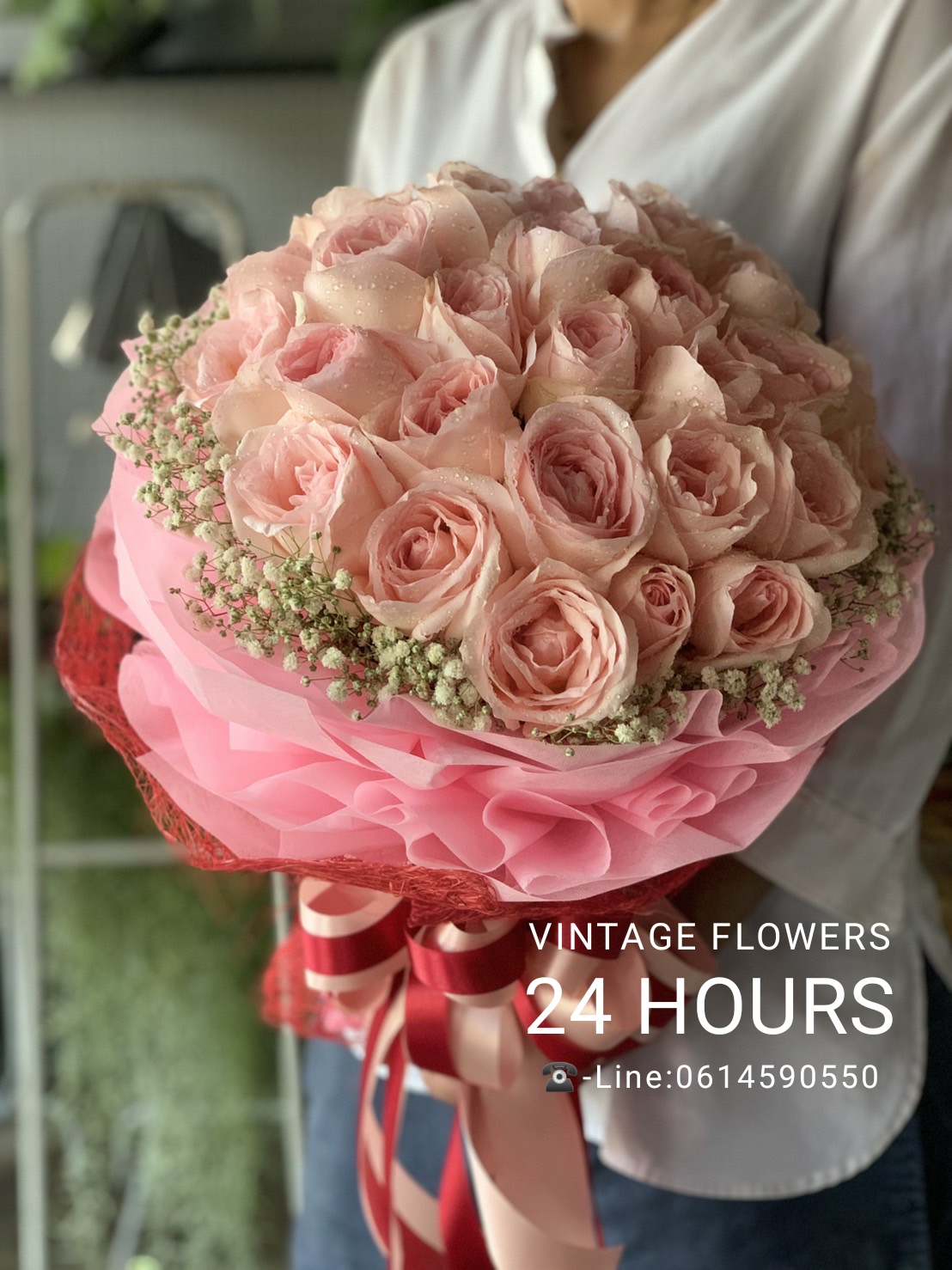Vintage-ช่อดอกไม้ขนาดกลาง